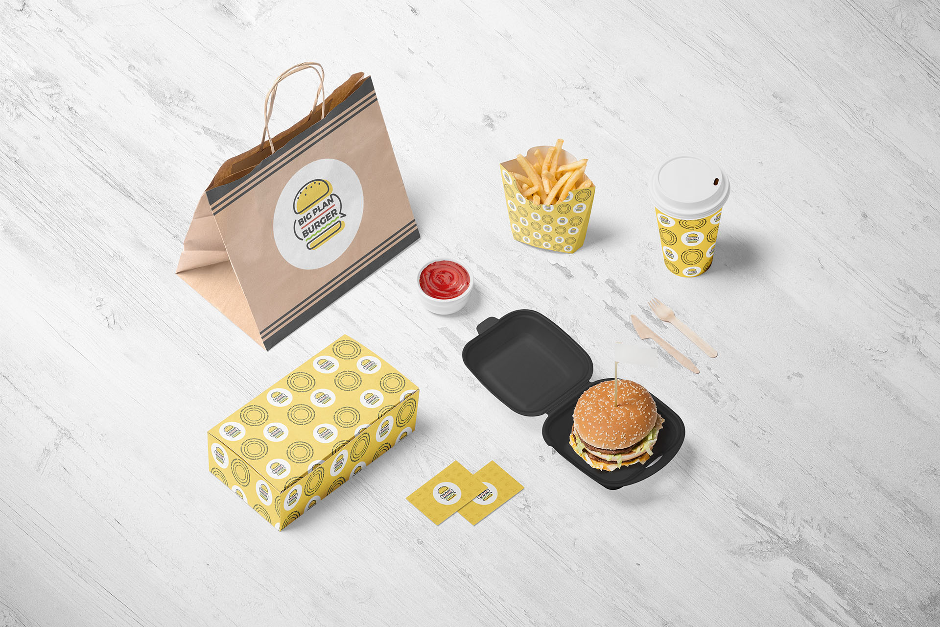 big plan burger branding