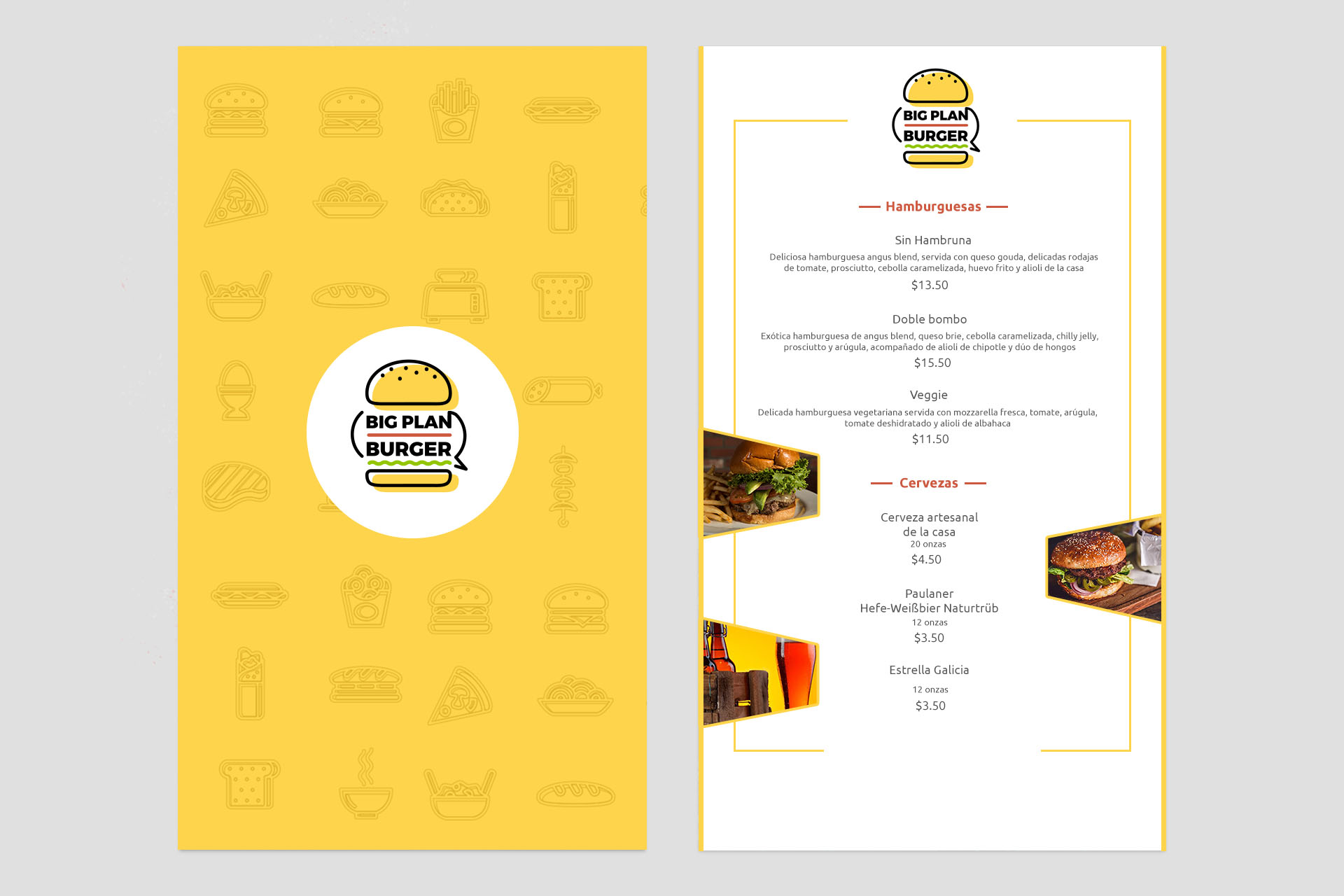big plan burger menu